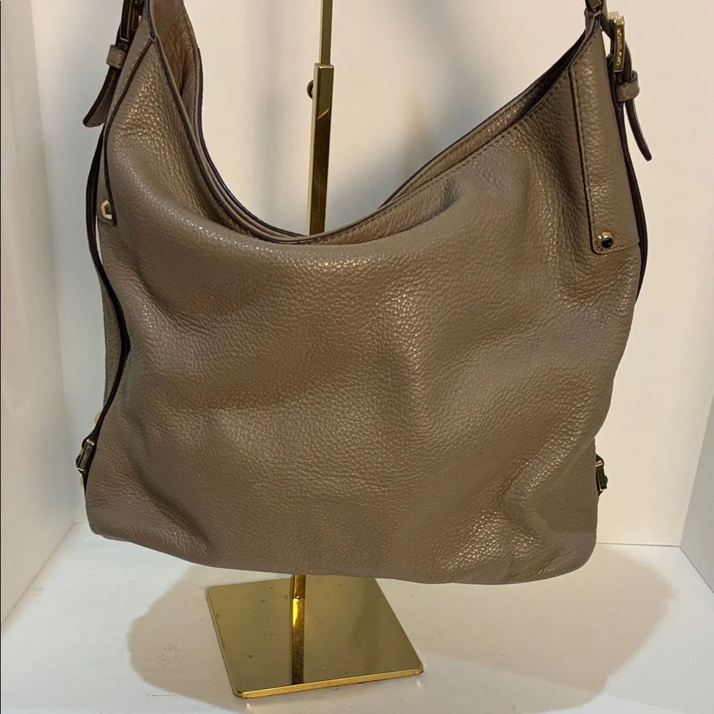 Michael Kors Taupe Leather Hobo Shoulder Bag - Picture 4 of 9